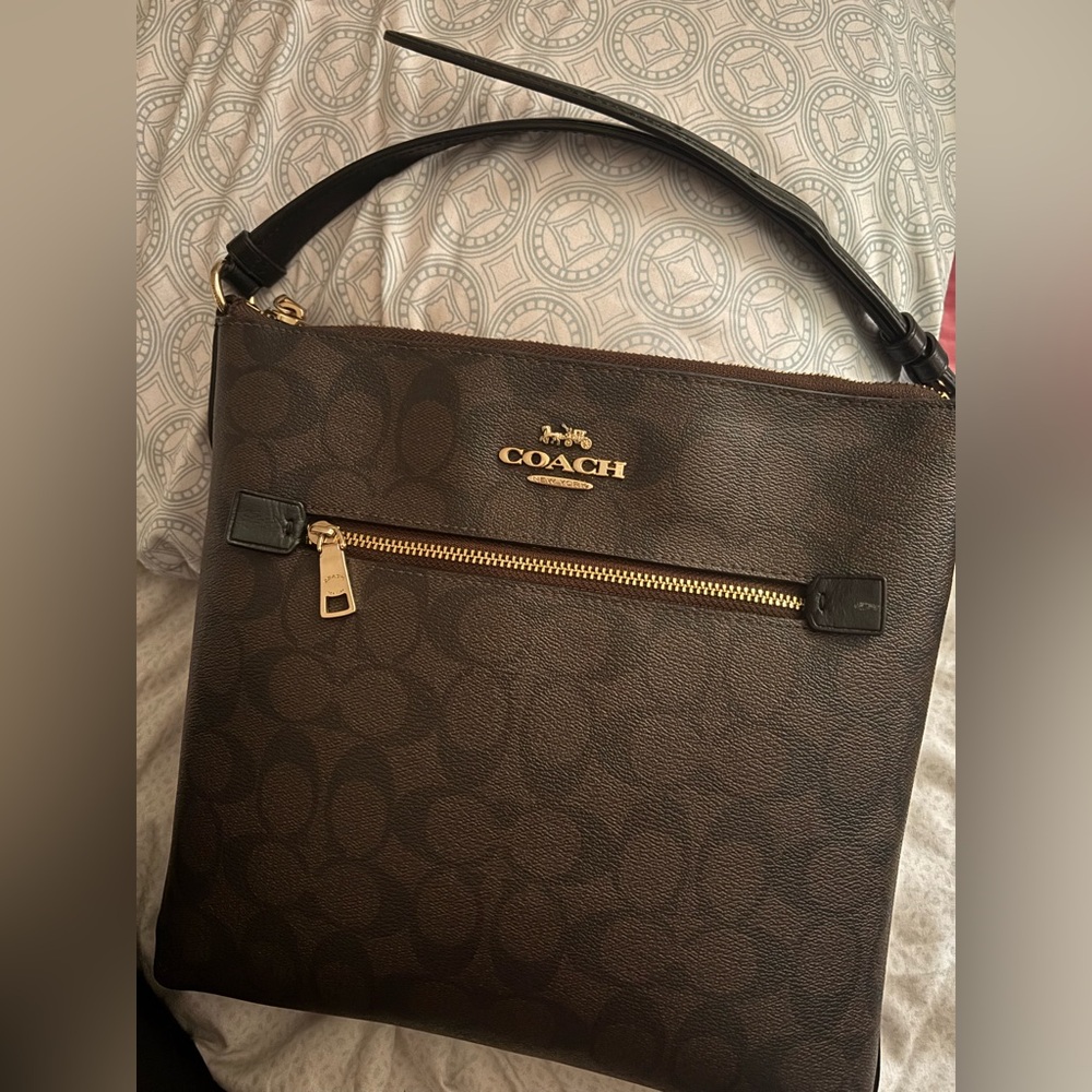 Authentic COACH Rowan File Bag In Signature Canvas 
-Crossbody Bag